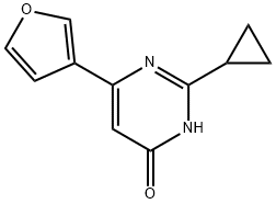 4-Hydroxy-2-cyclopropyl-6-(3-furyl)pyrimidine Struktur
