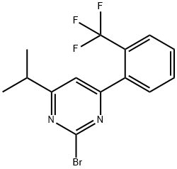 2-Bromo-4-(2-trifluoromethylphenyl)-6-(iso-propyl)pyrimidine Structure