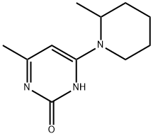 2-Hydroxy-4-(2-methylpiperidin-1-yl)-6-methylpyrimidine 化学構造式