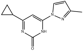 2-hydroxy-4-(1H-3-methylpyrozol-1-yl)-6-cyclopropylpyrimidine Structure