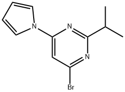 4-Bromo-2-(iso-propyl)-6-(1H-pyrrol-1-yl)pyrimidine Structure