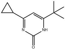 2-hydroxy-4-(cyclopropyl)-6-(tert-butyl)pyrimidine 化学構造式