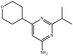 4-Amino-2-(iso-propyl)-6-(4-tetrahydropyranyl)pyrimidine,1412954-18-7,结构式