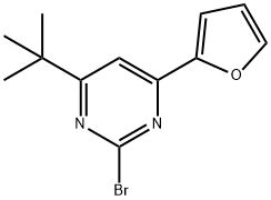 2-bromo-4-(2-furyl)-6-(tert-butyl)pyrimidine Struktur