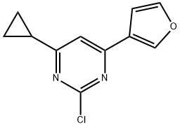 2-chloro-4-(3-furyl)-6-cyclopropylpyrimidine Structure