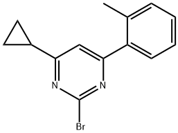 2-Bromo-4-(2-tolyl)-6-cyclopropylpyrimidine Structure