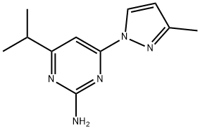 2-Amino-4-(1H-3-methylpyrozol-1-yl)-6-(iso-propyl)pyrimidine Structure