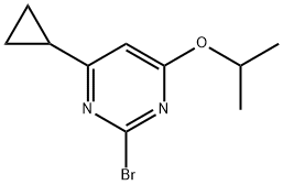 2-Bromo-4-(iso-propoxy)-6-cyclopropylpyrimidine,1412955-61-3,结构式