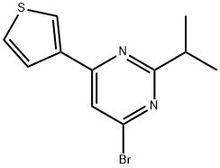 4-Bromo-2-(iso-propyl)-6-(3-thienyl)pyrimidine Struktur