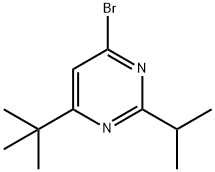 4-(tert-butyl)-6-bromo-2-(propan-2-yl)pyrimidine Struktur