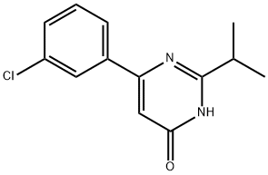 4-Hydroxy-6-(3-chlorophenyl)-2-(iso-propyl)pyrimidine 化学構造式