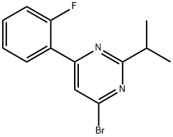 4-Bromo-6-(2-fluorophenyl)-2-(iso-propyl)pyrimidine Structure