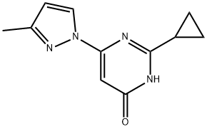 4-Hydroxy-2-cyclopropyl-6-(3-methyl-1H-pyrazol-1-yl)pyrimidine Structure