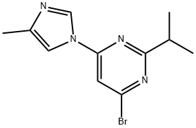 4-Bromo-2-(iso-propyl)-6-(1H-4-methylimidazol-1-yl)-pyrimidine Struktur