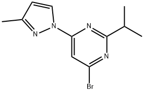 4-Bromo-2-(iso-propyl)-6-(1H-3-methylpyrozol-1-yl)pyrimidine Struktur