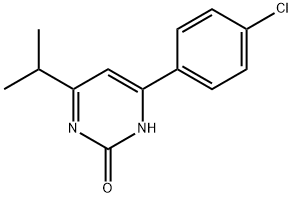 2-Hydroxy-4-(4-chlorophenyl)-6-(iso-propyl)pyrimidine 化学構造式