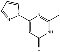 4-hydroxy-2-methyl-6-(1H-pyrozol-1-yl)pyrimidine Structure