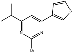 2-Bromo-4-(3-thienyl)-6-(iso-propyl)pyrimidine Structure