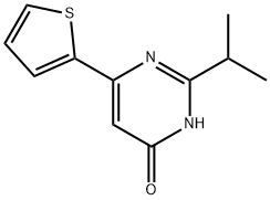 4-Hydroxy-2-(iso-propyl)-6-(2-thienyl)pyrimidine,1412958-01-0,结构式