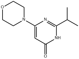 4-Hydroxy-2-(iso-propyl)-6-morpholinopyrimidine Struktur