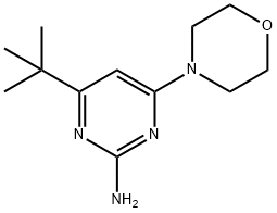 2-amino-4-morpholino-6-(tert-butyl)pyrimidine Struktur