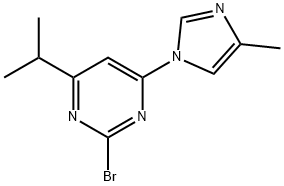 2-Bromo-4-(1H-4-methylimidazol-1-yl)-6-(iso-propyl)pyrimidine 结构式