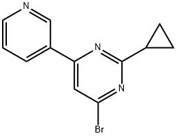 4-Bromo-2-cyclopropyl-6-(3-pyridyl)pyrimidine 结构式