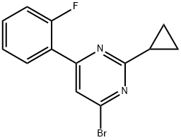 4-Bromo-2-cyclopropyl-6-(2-fluorophenyl)pyrimidine 结构式