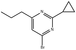4-bromo-2-cyclopropyl-6-(n-propyl)pyrimidine,1412958-67-8,结构式