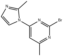 2-Bromo-4-(2-methyl-1H-imidazol-1-yl)-6-methylpyrimidine Struktur