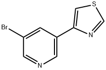 3-Bromo-5-(thiazol-4-yl)pyridine 结构式