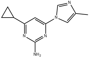 2-amino-4-(1H-4-methylimidazol-1-yl)-6-cyclopropylpyrimidine Structure