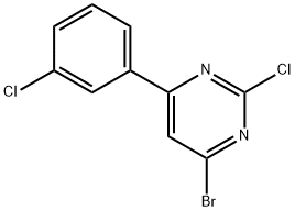 2-Chloro-4-bromo-6-(3-chlorophenyl)pyrimidine Structure