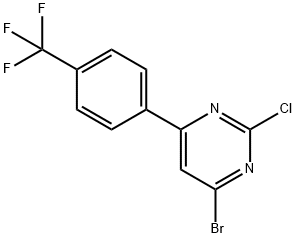 2-Chloro-4-bromo-6-(4-trifluoromethylphenyl)pyrimidine 结构式