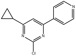 2-chloro-4-(pyridin-4-yl)-6-cyclopropylpyrimidine 化学構造式