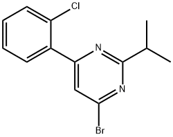 4-Bromo-6-(2-chlorophenyl)-2-(iso-propyl)pyrimidine Struktur