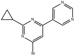 4-Bromo-2-cyclopropyl-6-(5-pyrimidyl)pyrimidine Structure