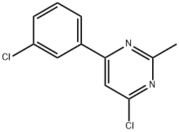 4-chloro-6-(3-chlorophenyl)-2-methylpyrimidine Structure
