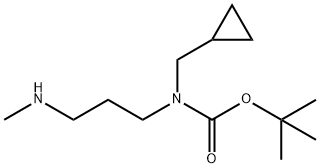 tert-Butyl (cyclopropylmethyl)(3-(methylamino)propyl)carbamate Structure