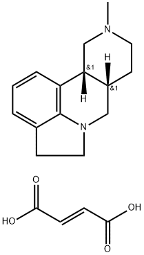 (+)-cis-4,5,7a,8,9,10,11,11a-Octahydro-7H-10-methylindolo[1,7-bc][2,6]-naphthyridine fumarate 化学構造式