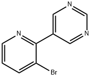 3-Bromo-2-(5-pyrimidyl)pyridine 化学構造式