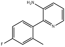 3-AMINO-2-(4-FLUORO-2-METHYLPHENYL)PYRIDINE 结构式