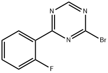 2-Bromo-4-(2-fluorophenyl)-1,3,5-triazine Struktur