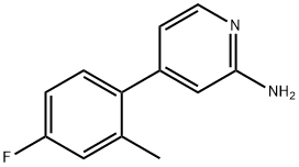 2-Amino-4-(2-methyl-4-fluorophenyl)pyridine Structure