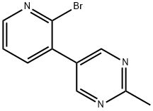 2-Bromo-3-(2-methylpyrimidin-5-yl)pyridine 化学構造式