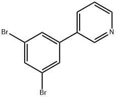 3-(3,5-二溴苯基)吡啶 结构式