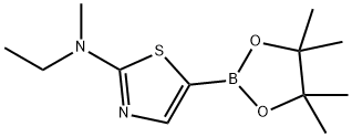 2-(Methylethylamino)thiazole-5-boronic acid pinacol ester Struktur