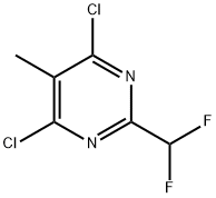 4,6-dichloro-2-(difluoromethyl)-5-methylpyrimidine Structure