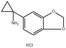 1-(2H-1,3-benzodioxol-5-yl)cyclopropan-1-amine hydrochloride Structure