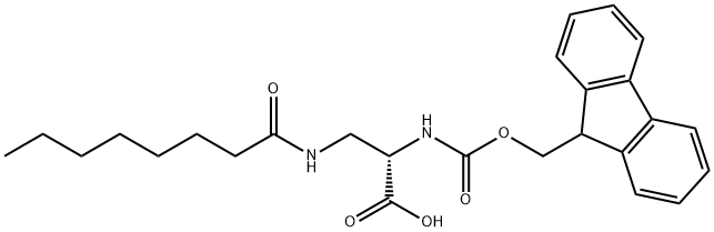 Fmoc-Dap(Octanoyl)-OH Structure